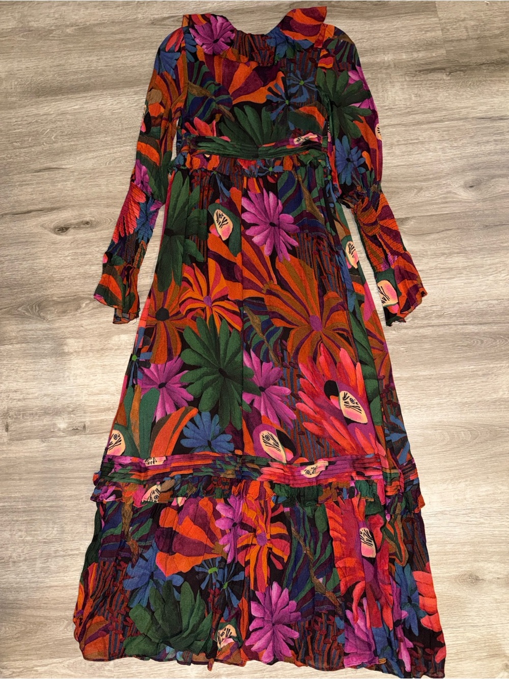 farm rio bird flowers maxi dress - Picture 9 of 15